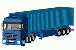 Freight truck on the highway